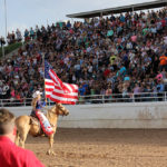 American flag at Guymon Pioneer Days Rodeo