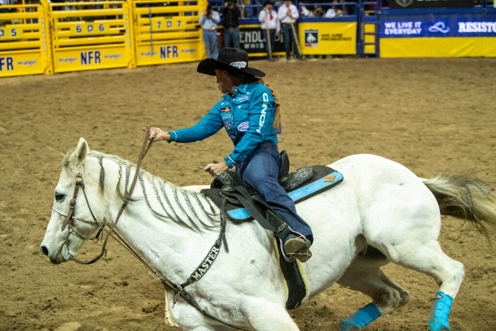 Emily Beisel and Chongo at the 2022 NFR.
