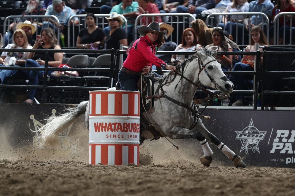 Katie Loughran competes at the WCRA's Rodeo Corpus Christi