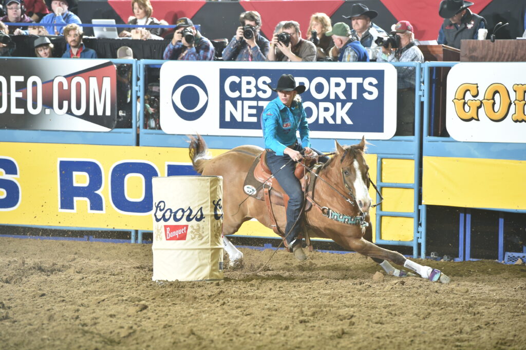 Cayla Small at the 2016 NFR barrel racing.